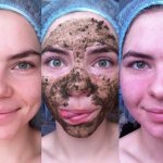 Stages of using a bodyagi mask