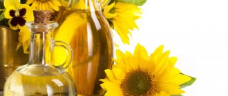 Sunflower oil for skin care